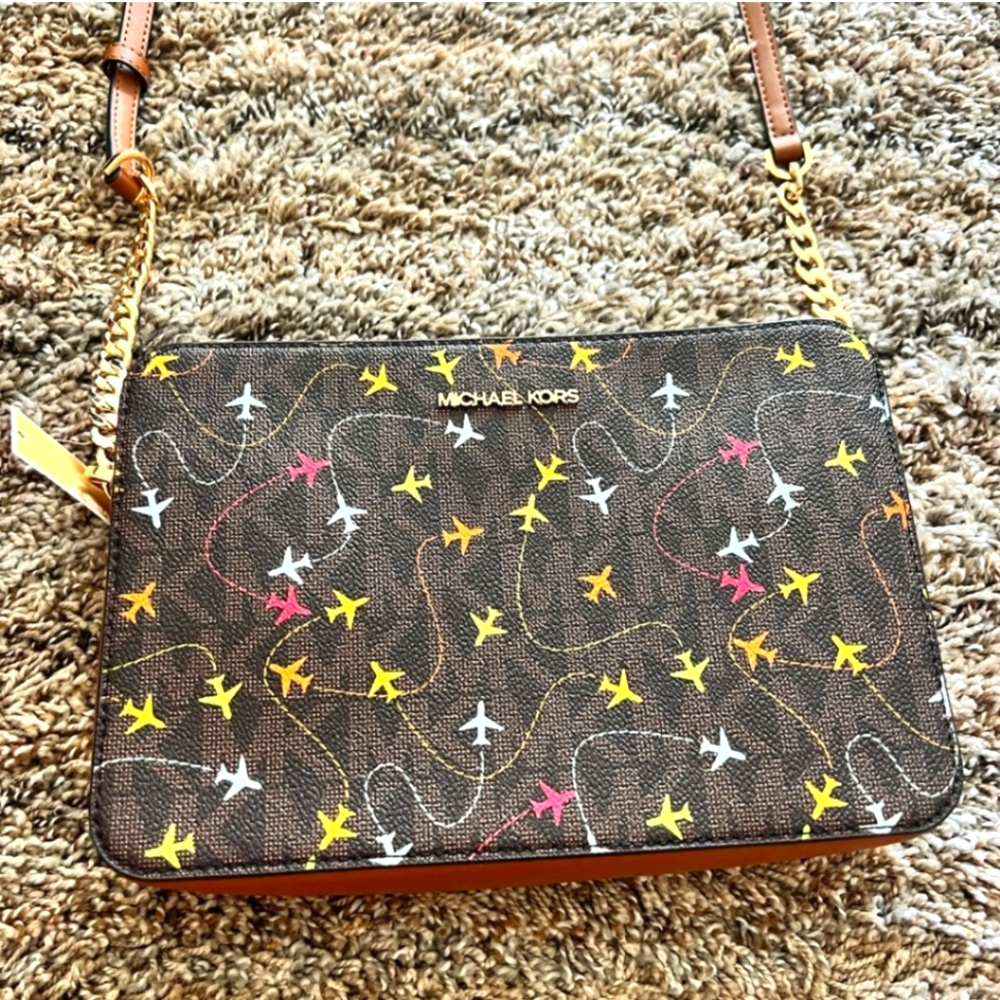 Michael Kors RARE Airplane crossbody